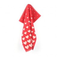 Handdoek - Hearts - Rood